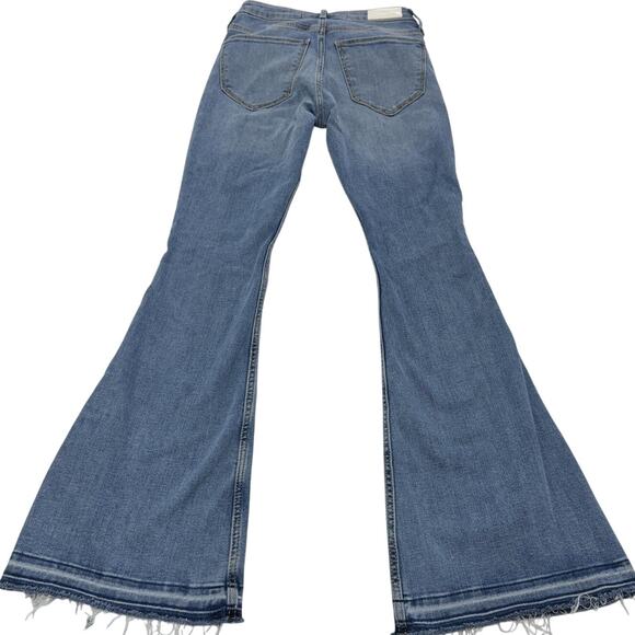 Hollister Jeans Womens 26 Light Wash High-Rise Vintage Flare Distressed Raw Hem - Picture 2 of 7